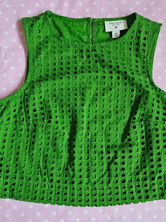 Easter Kate Spade New York x Target eyelet shell tank top green Skirt set xxs xs - Picture 3 of 7